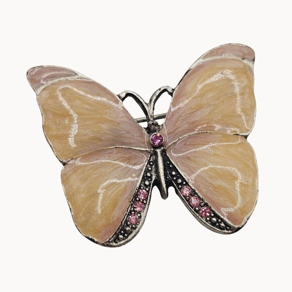 Pastel Pink Purple Butterfly Figural Brooch 3pc Lot Fairycore Whimsical Cute Pin - Picture 8 of 14